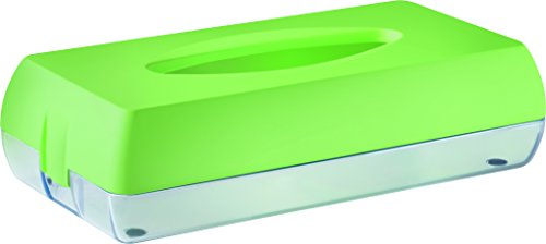 Mar Plast A68700VE Portaveline Dispenser, grün"Soft Touch"/ transparent, 130 x 70 x 270 mm von Mar Plast