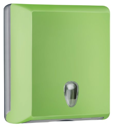 Mar Plast A70610EVE Papierhandtuchspender, grün 'Soft Touch'/ transparent, 300 x 105 x 290 mm von Mar Plast