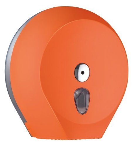 Mar Plast A75810AR portable Toilettenpapier, Jumbo, Orange 'Soft Touch'/durchsichtig, 335 x 128 x 128mm von Mar Plast