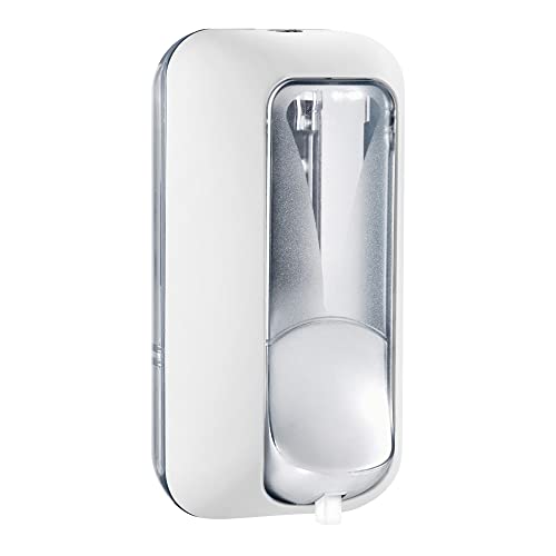 Mar Plast A89401BI Dispenser" Foam"in einer Patrone, 0, 5 L, Weiß"Soft Touch"/durchsichtig, 217 x 117 x 103mm von Mar Plast