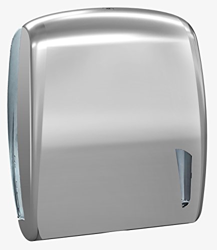 Mar Plast A90110TI Z Skin 450 Dispenser Papierblätter Handtücher, Titanium/durchsichtig, 345 x 112 x 306mm von Mar Plast