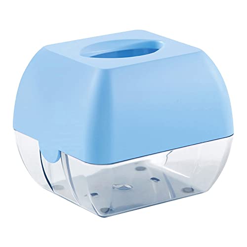 Mar Plast A90601AZ Cube Caresse Dispener Baseline, Blau"Soft Touch"/durchsichtig, 138 x 149 x 163mm von Mar Plast
