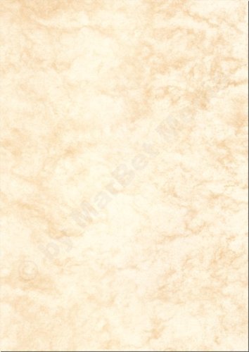 Marmorpapier, DIN A4, 250g/m², 25 Blatt, beige von MarBet Media