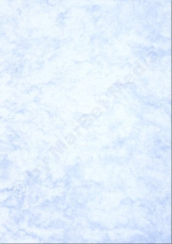 Marmorpapier, DIN A4, 90g/m², 500 Blatt, blau von MarBet Media