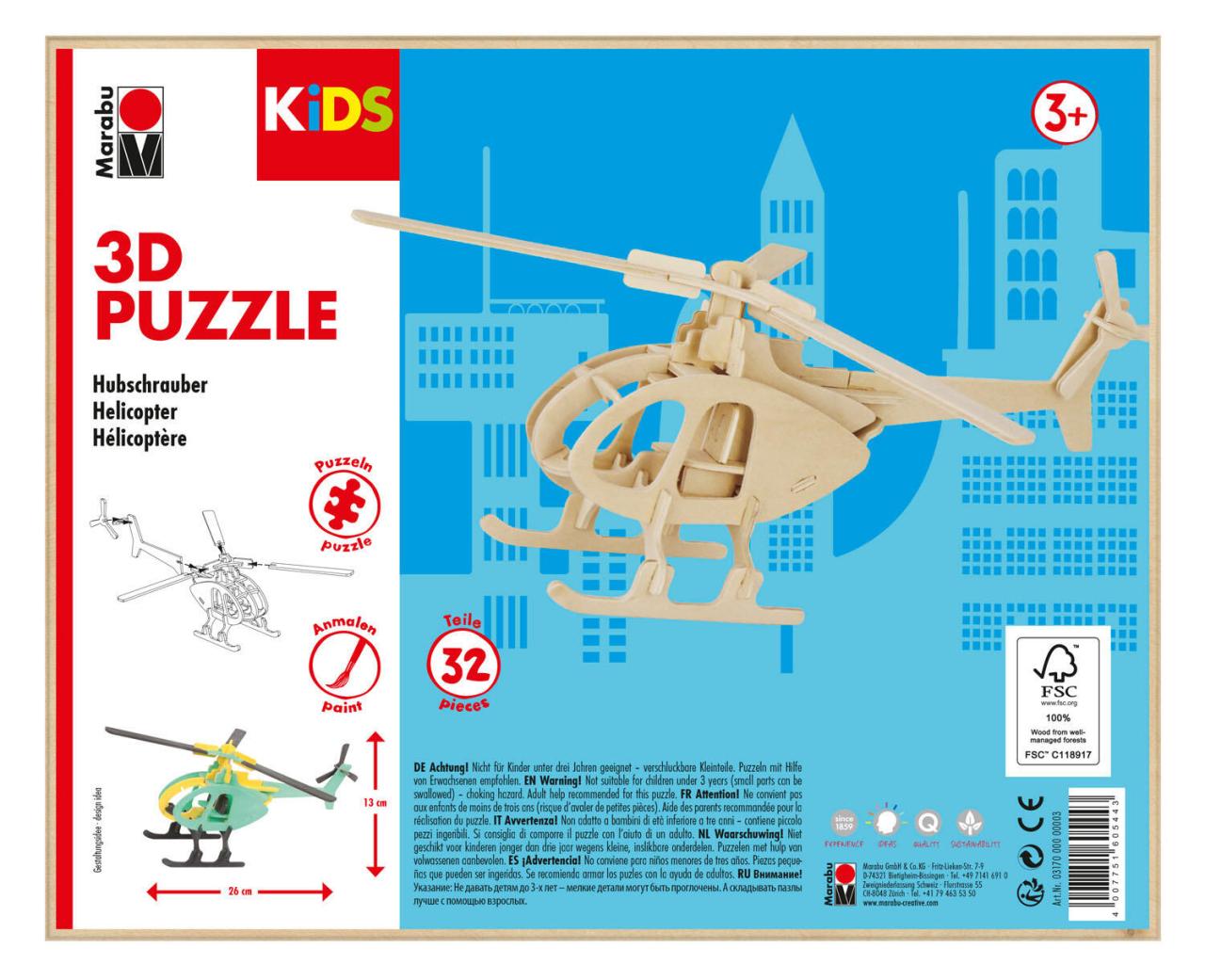 Marabu 3DPuzzle Hubschrauber von Marabu