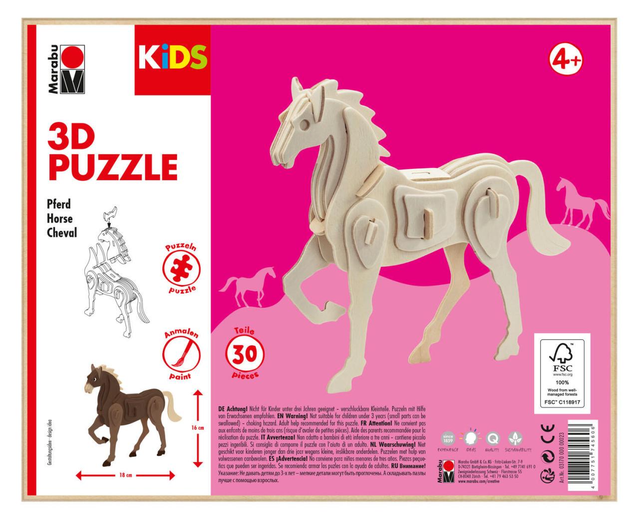 Marabu 3DPuzzle Pferd von Marabu