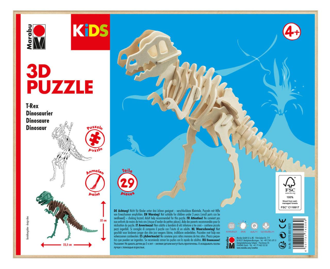 Marabu KiDS T-Rex 3D-Puzzle von Marabu