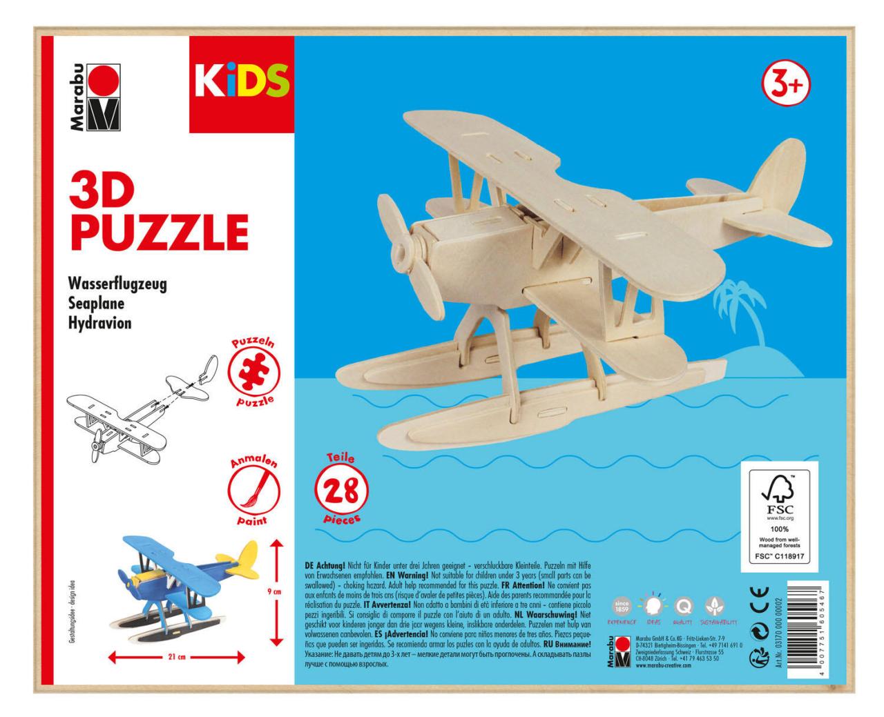 Marabu KiDS Wasserflugzeug 3D-Puzzle von Marabu