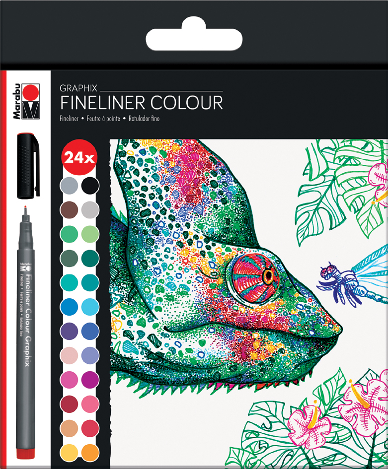 Marabu Fineliner COLOUR GRAPHIX , HYPNOTIZE, , 24er Kartonetui von Marabu