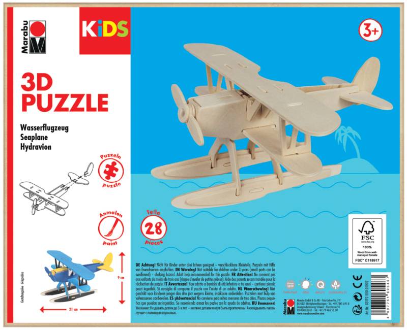 Marabu KiDS 3D Puzzle , Wasserflugzeug, , 28 Teile von Marabu
