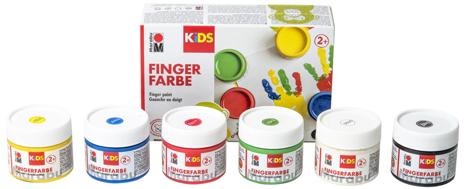 Marabu KiDS Fingerfarbe, 100 ml, 6er Set von Marabu