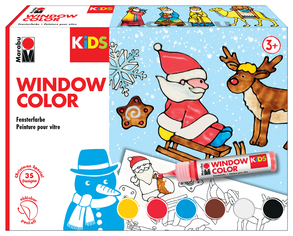 Marabu KiDS Window Color Set , Christmas, , 6 x 25 ml von Marabu