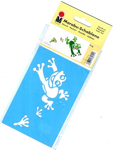 Marabu-Schablone, Motiv: Frosch frog, ca. 15x10cm, Querformat von Marabu