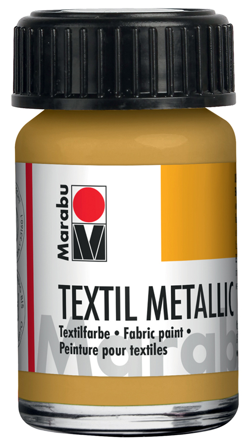 Marabu Textillfarbe , Textil Metallic, , 15ml, metallic-silber von Marabu