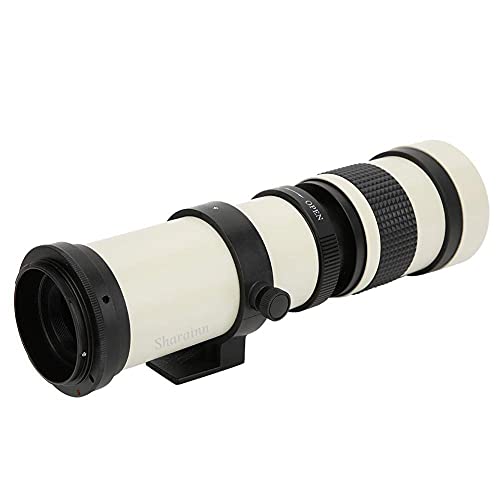 Teleskopobjektiv, weiß mit 420-800MM Super-Telezoom F/8.3-16 Manuelles Fokussieren Teleobjektiv für 100D/200D/250D/350D/400D/650D/800D/1000D/1100D/1300D/2000D/4000D, Teleskopobjektiv, weiß mit 420-800MM Super-Telezoom F/8.3-16 Manuelles Fokussieren Teleobjektiv für 100D/200D/250D/350D/400D/650D/800D/1000D/1100D/1300D/2000D/4000D, von Maranon