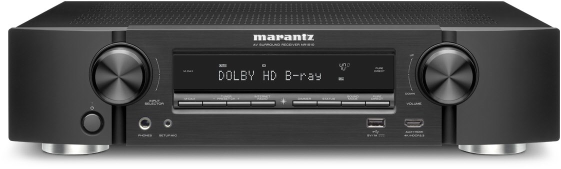 Marantz NR1510 5.2-Kanal AV-Receiver, 6 HDMI Eingänge, schwarz von Marantz