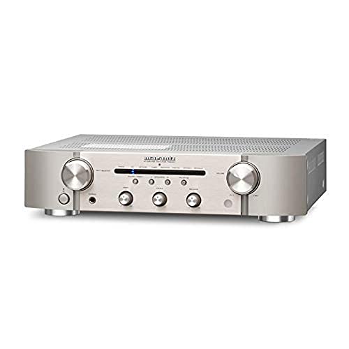 Marantz PM6007 HiFi Verstärker, Stereo Verstärker, 2x60W, optischer Eingang, Phono Eingang, Subwoofer Ausgang, Silber-Gold von Marantz