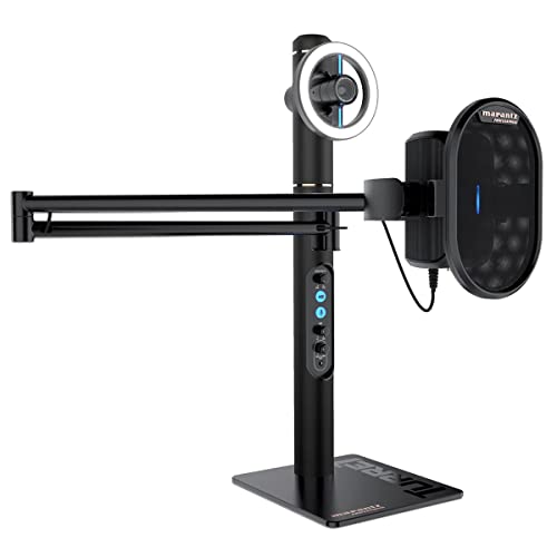 Marantz Professional Turret - Komplettes Podcast System mit Full HD Webcam, USB-Kondensatormikrofon mit Pop-Filter, dimmbarem LED-Lichtring und internem USB-Hub von Marantz Professional