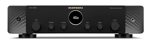 Marantz Stereo 70s Verstärker HiFi Stereo, 2.2-Kanal HiFi Verstärker, 75 W/Kanal, 6 HDMI Eingänge, 8K, HEOS, Bluetooth, WLAN, AirPlay 2, Dolby TrueHD, Alexa kompatibel, Schwarz von Marantz