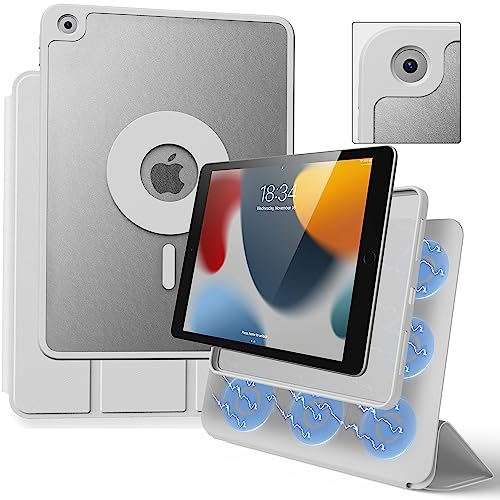 Marasone iPad-Hülle 25.9 cm (10.2 Zoll) – magnetisches Smart Folio,kompatibel mit iPad 9., 8., 7. Generation, abnehmbare Schutzhülle mit Ständer und Stifthalter, automatischer Schlaf-/Wachmodus, Weiß von Marasone