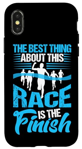 Das Beste an diesem Rennen ist das Finish Hülle für iPhone X/XS Das Beste an diesem Rennen ist das Finish Hülle für iPhone X/XS von Marathon Running And Long-Distance Foot Race