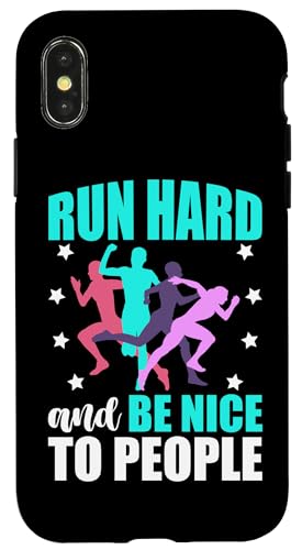 Lauf hart und sei nett zu den Leuten Hülle für iPhone X/XS Lauf hart und sei nett zu den Leuten Hülle für iPhone X/XS von Marathon Running And Long-Distance Foot Race