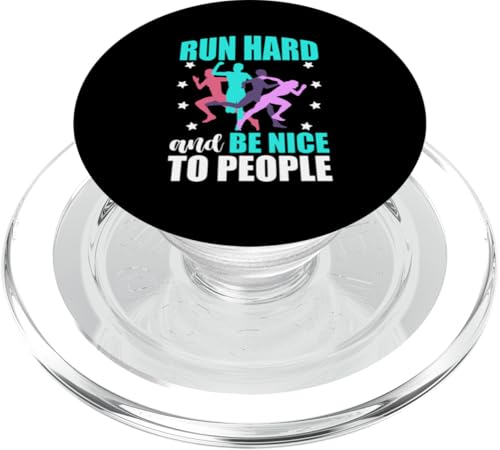 Lauf hart und sei nett zu den Leuten PopSockets PopGrip für MagSafe Lauf hart und sei nett zu den Leuten PopSockets PopGrip für MagSafe von Marathon Running And Long-Distance Foot Race
