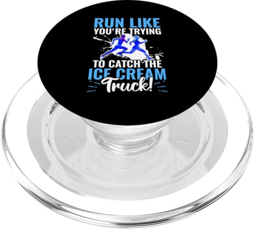 Laufen Sie wie Sie versuchen, den Eiswagen zu fangen PopSockets PopGrip für MagSafe von Marathon Running And Long-Distance Foot Race