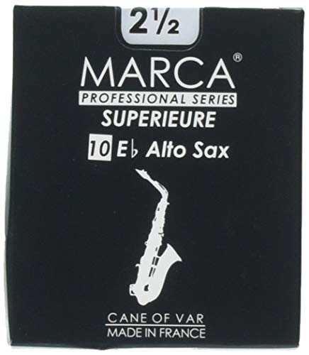 Marca Superieure - Blätter für Alt-Saxophon - 5er Pack - Stärke: 2.5 von MARCA REEDS SINCE 1957