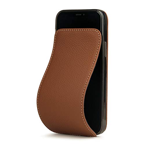 Marcel Robert - Handytasche für iPhone 12 PRO MAX - Patentiertes Modell - aus echten Premium Leder - [ KARAMEL ] von Marcel Robert