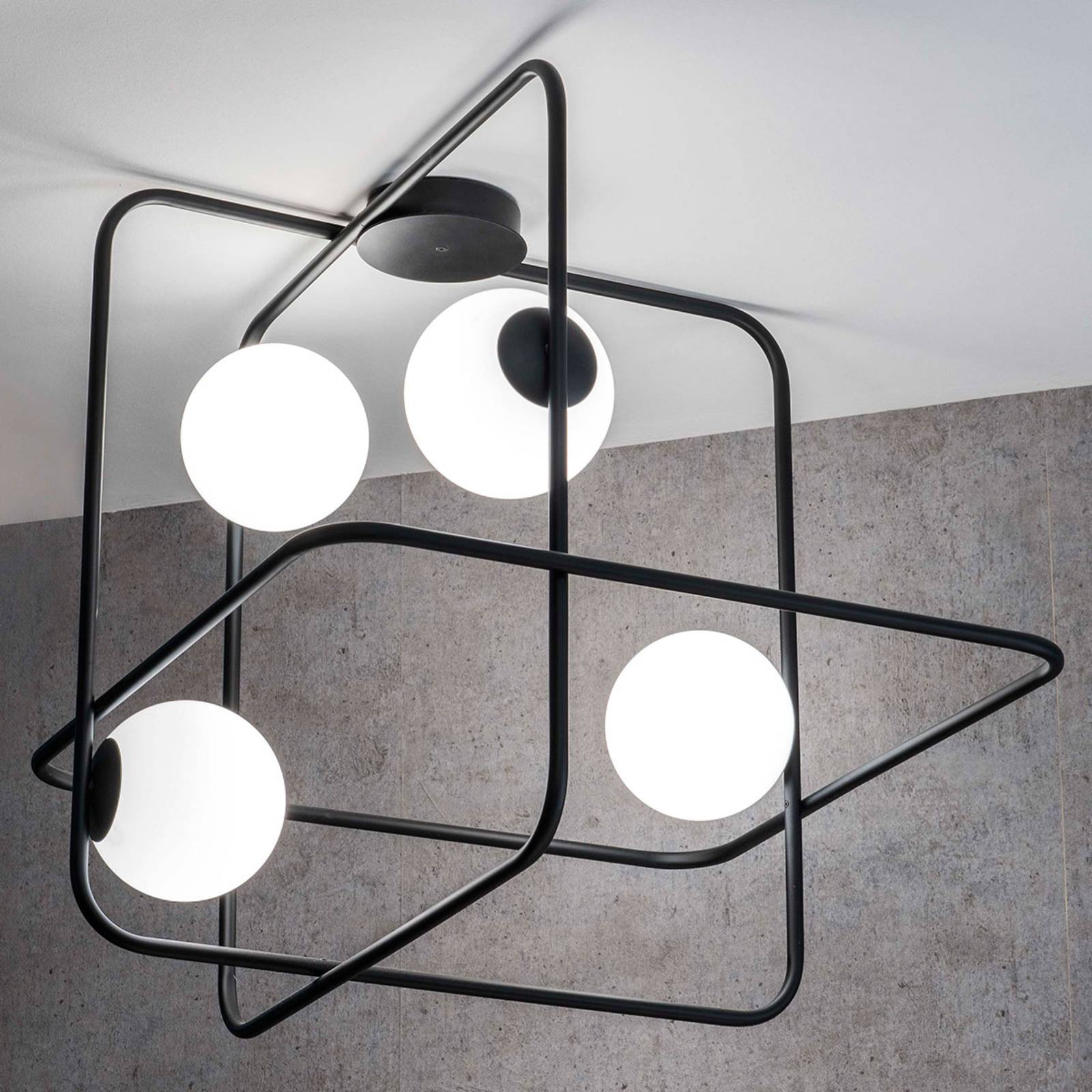 Deckenleuchte Intrigo quadratisch schwarz Deckenleuchte Intrigo quadratisch schwarz von Marchetti