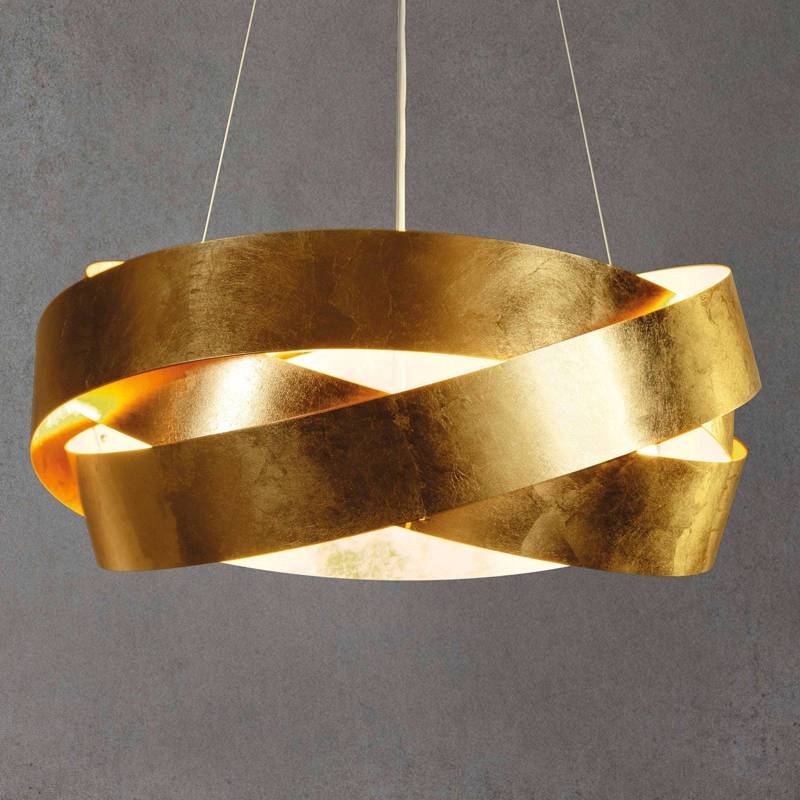LED-Hängeleuchte Pura mit Blattgold 60 cm von Marchetti