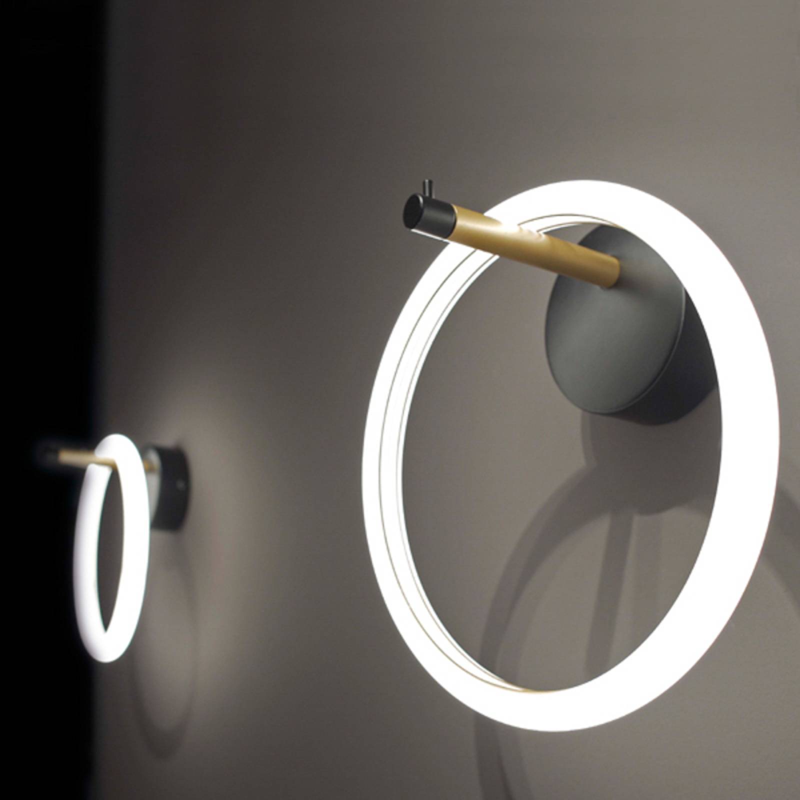 LED-Wandleuchte Ulaop, ein Ring, schwarz LED-Wandleuchte Ulaop, ein Ring, schwarz von Marchetti
