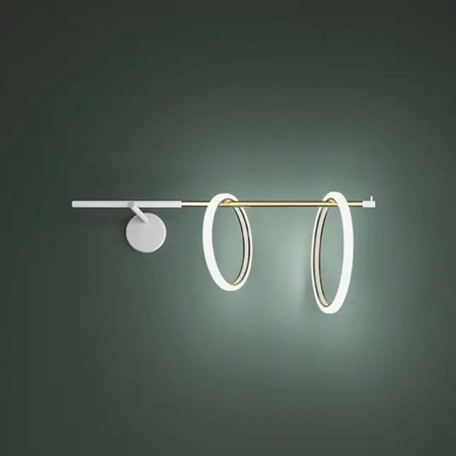 LED-Wandleuchte Ulaop, zwei Ringe, rechts, schwarz LED-Wandleuchte Ulaop, zwei Ringe, rechts, schwarz von Marchetti