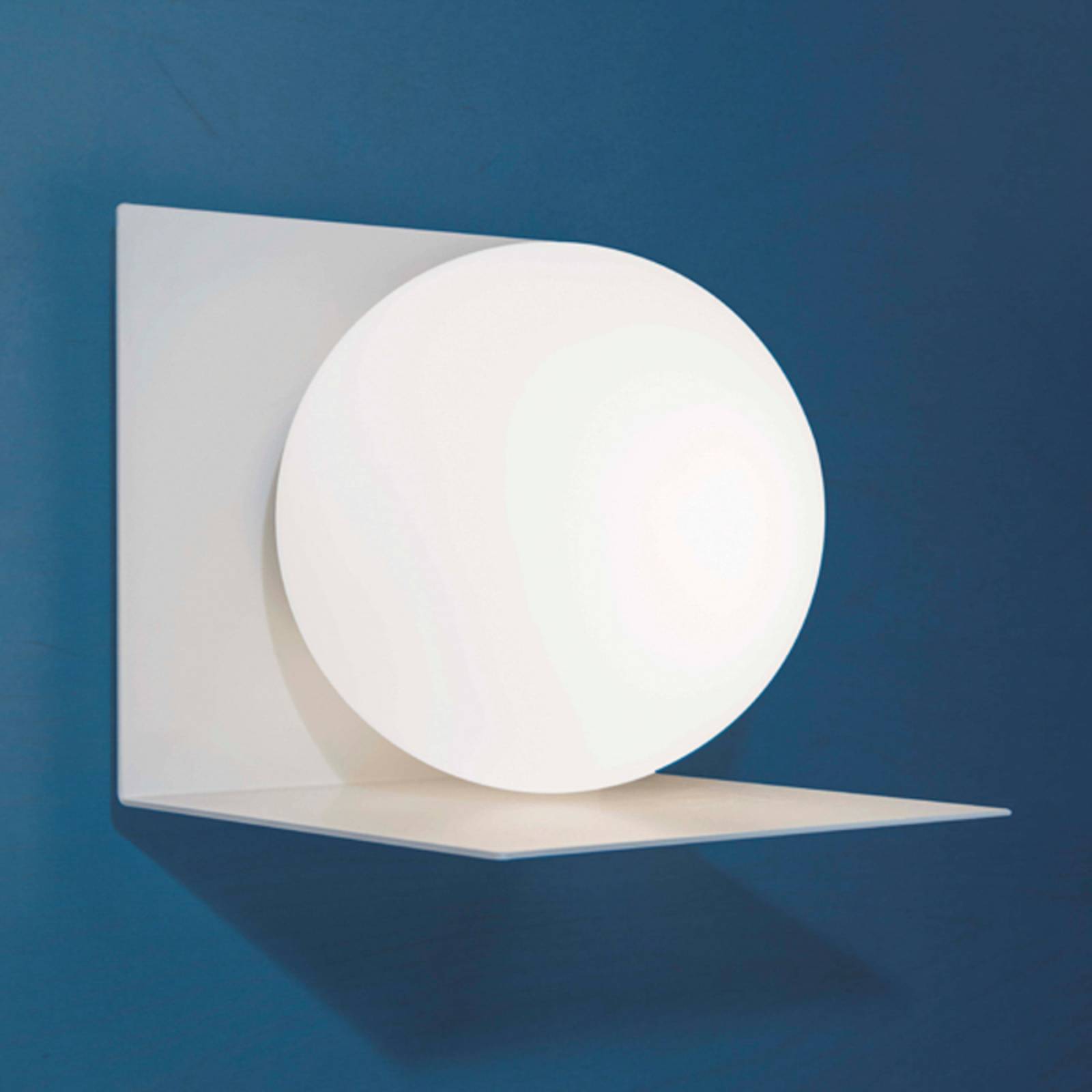 Wandleuchte Balance, Kugel rechts, weiß Wandleuchte Balance, Kugel rechts, weiß von Marchetti