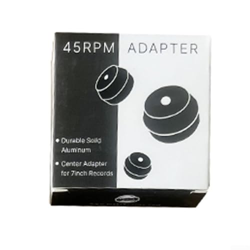 Aluminium-Mitteladapter für 17,8 cm (7 Zoll) Vinyl-Schallplatten, entworfen für einfache Handhabung (Silber) von Marchfunny