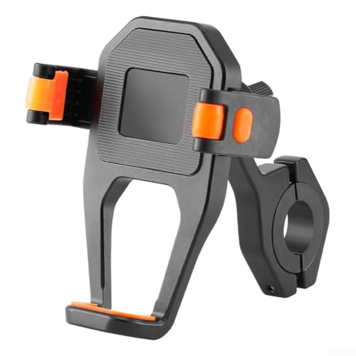 Marchfunny 360 Grad verstellbare Handyhalterung für Fahrräder, bequeme und sichere Passform (Lenkermodell, schwarz) von Marchfunny