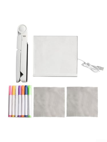 Marchfunny LED-Nachrichten-Zeichenbrett für Kinder, transparentes Acryl, trocken abwischbar, Notizblock mit verstellbarem Ständer, 7 bunte Markerstifte im Lieferumfang enthalten, für Zuhause, Schule Marchfunny LED-Nachrichten-Zeichenbrett für Kinder, transparentes Acryl, trocken abwischbar, Notizblock mit verstellbarem Ständer, 7 bunte Markerstifte im Lieferumfang enthalten, für Zuhause, Schule von Marchfunny