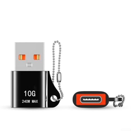 Marchfunny USB-C-Buchse auf USBA-Stecker, Verbindungslösung mit praktischer Schlüsselanhänger-Funktion, ideal für Benutzer (schwarz) von Marchfunny