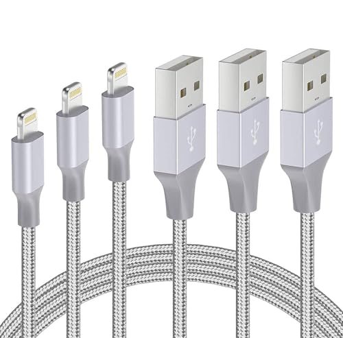 Marchpower iPhone Ladekabel Nylon 3Pack 1M[MFi Zertifiziert] Lightning Kabel für iPhone X/XS/XS MAX/XR, iPhone 8/8 Plus,iPhone 7/7 Plus, iPhone 6/6S/6S Plus,iPhone 5S/5C/5, iPad von Marchpower