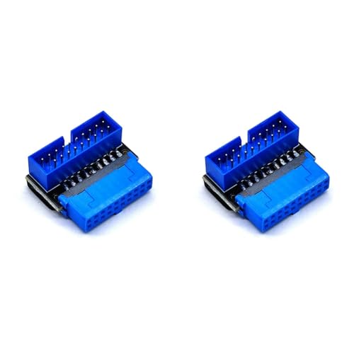Marclix 2X USB Header Adapter USB3.2 GEN1 19Pin/20Pin Buchse 90 Grad Lenkwinkel Konverter DIY Desktop Motherboard A Marclix 2X USB Header Adapter USB3.2 GEN1 19Pin/20Pin Buchse 90 Grad Lenkwinkel Konverter DIY Desktop Motherboard A von Marclix