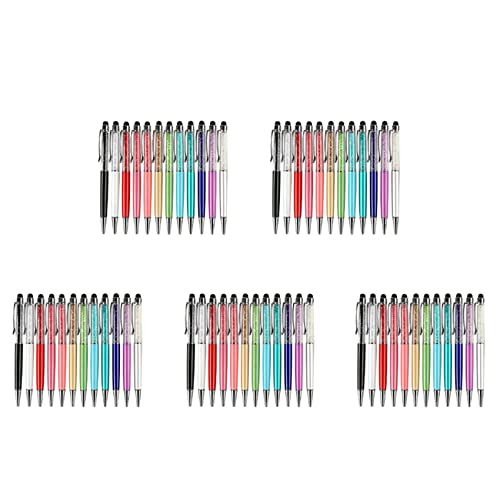 Marclix 60 Teile Bling Bling 2 in 1 Schlank Kristall Diamant Stylus Kugelschreiber (12 Farben) von Marclix