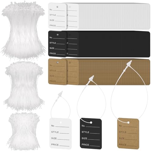 Mardatt 2100 Stück 3" 5“ 7" Sicherheitsfäden für Etiketten mit 1,4“ x 2“ Preisschilder Anhänger Kit, Kunststoff Tag Loops Pin Security Loop und Preisschilder Etiketten für Retail Store Kleidung Mardatt 2100 Stück 3" 5“ 7" Sicherheitsfäden für Etiketten mit 1,4“ x 2“ Preisschilder Anhänger Kit, Kunststoff Tag Loops Pin Security Loop und Preisschilder Etiketten für Retail Store Kleidung von Mardatt