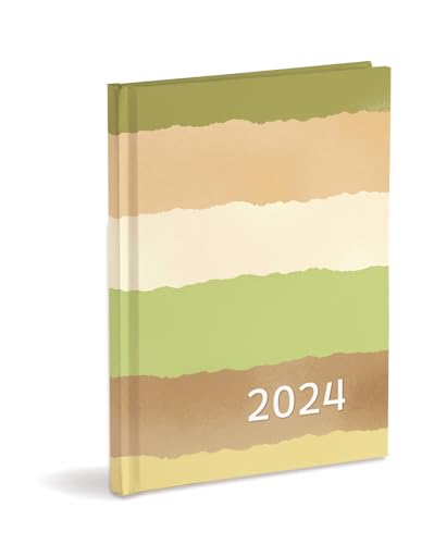 Tagesplaner Organizer 2024 cm 15 x 21 cm geschlossen Januar-Dezember 2024 Hardcover von Mareli