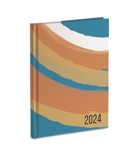 Tagesplaner Organizer 2024 cm 15 x 21 cm geschlossen Januar-Dezember 2024 Hardcover von Mareli