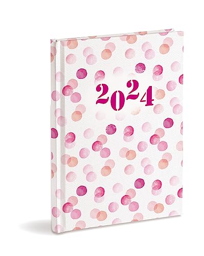 Tagesplaner Organizer 2024 cm 15 x 21 cm geschlossen Januar-Dezember 2024 Hardcover von Mareli