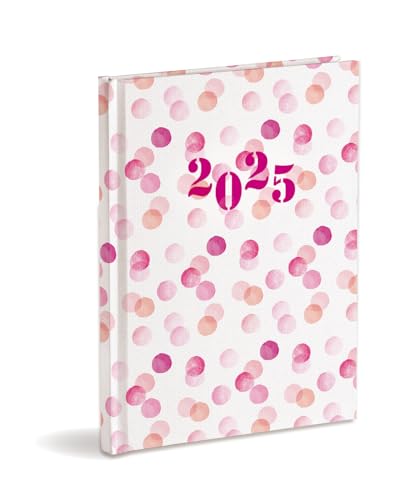 Tagesplaner Organizer 2025 cm 15 x 21 geschlossen Januar-Dezember 2025, fester Einband von Mareli