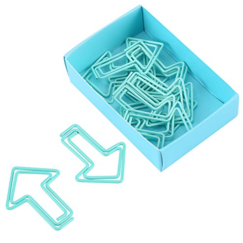 12 Clips Pfeil Form Papier Clips Lesezeichen Markieren Dokument Organisation Clip Stationery Supplies cyan von Marhynchus