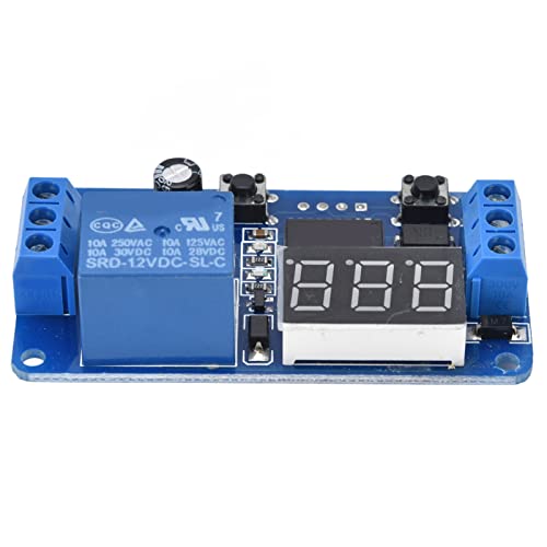 12 V Timing Control -Modul, Timerschalter des Intermittierenden Infinit -Zyklus mit LED -Anzeige, Doppelpanel -PCB für Stabile, Stromverordnung, Reverse -Diode, Breite von Marhynchus