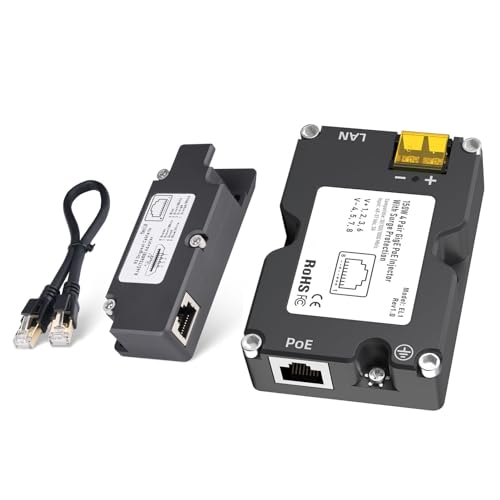 150 W GigE PoE-Injektor, Effizientes Energiemanagement, DC48-57 V, 3 A Power-Over-Ethernet-Injektor für Dishy V2 auf RJ45-Adapter-Set von Marhynchus